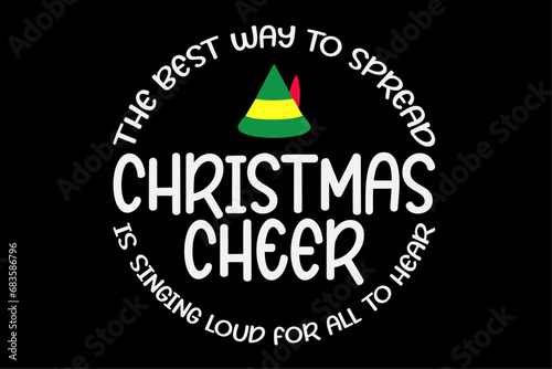 Buddy Elf Christmas Cheer Funny Christmas Shirt Design