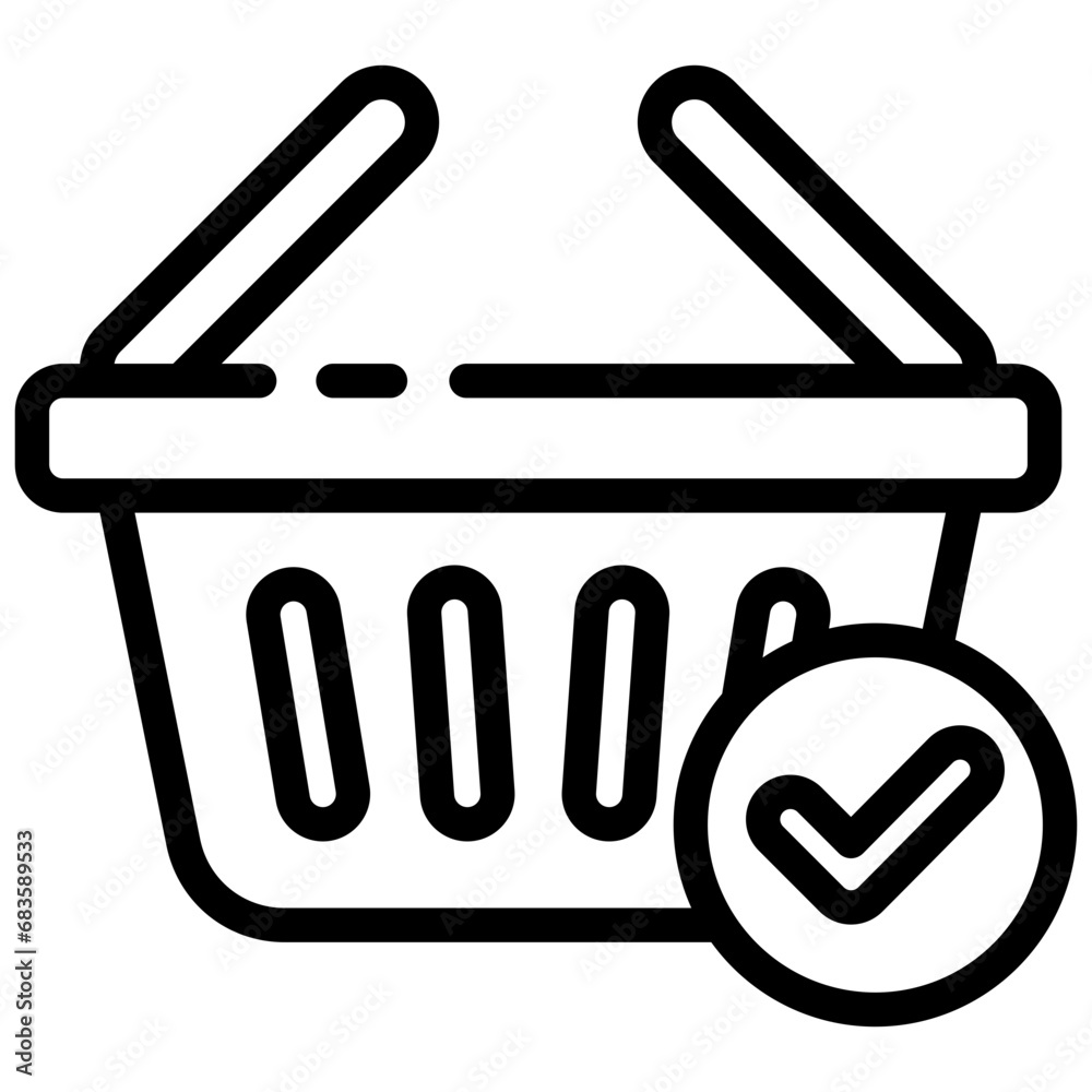 Basket Outline Icon Basket Outline Icon