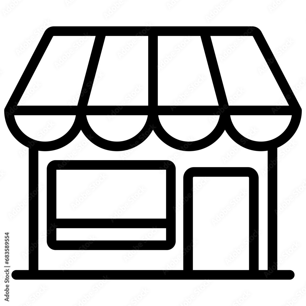 Retail Outlet Outline Icon Retail Outlet Outline Icon