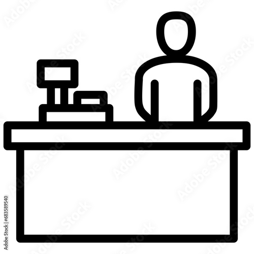 Cashier Outline Icon