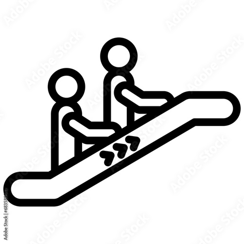 Escalator Outline Icon
