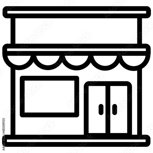 Brand Store Outline Icon photo