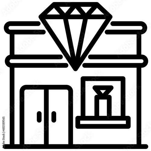 Jewelry Store Outline Icon