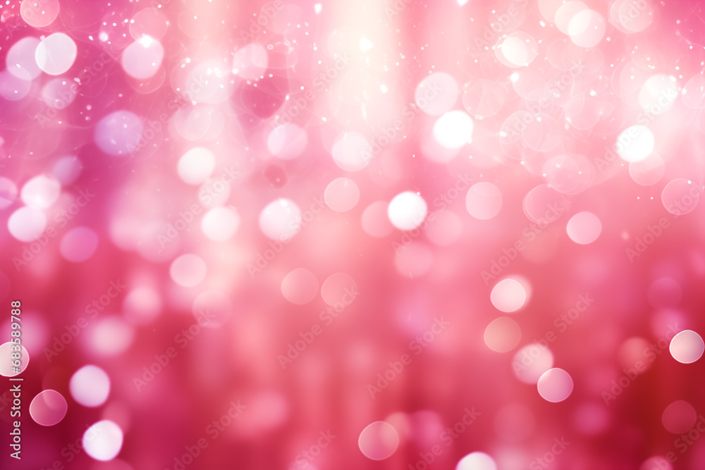 pink shiny background with bokeh - Generative AI