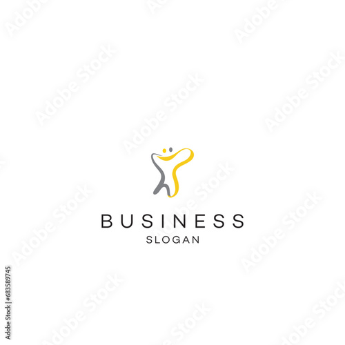 Dental medical health dentistry clinic family logo design business solution abstract vector brand flat Icon design vector modern minimal style illustration emblem sign symbol logotype typography