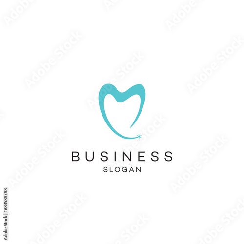 Dentistry dental teeth orthopedic clinic family logo design business solution abstract vector brand flat Icon design vector modern minimal style illustration emblem sign symbol logotype typography