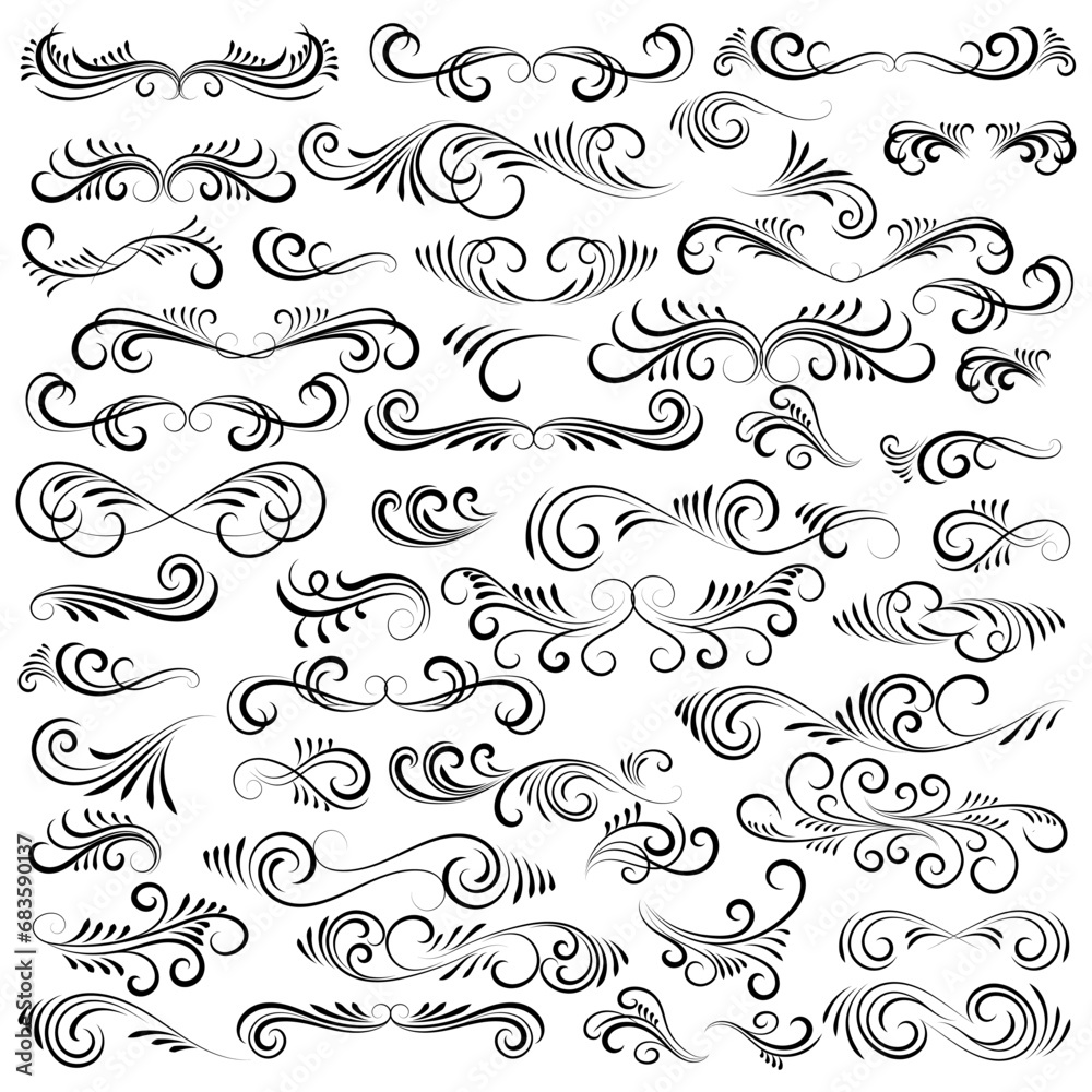 Vector graphic elements for design vector elements. Swirl elements decorative illustration. Classic calligraphy swirls, greeting cards, wedding invitations, royal certificates and graphic design. Vector graphic elements for design vector elements. Swirl elements decorative illustration. Classic calligraphy swirls, greeting cards, wedding invitations, royal certificates and graphic design.