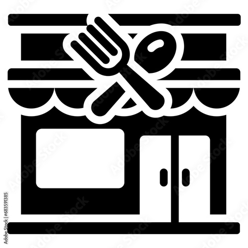 Food Court Glyph Icon