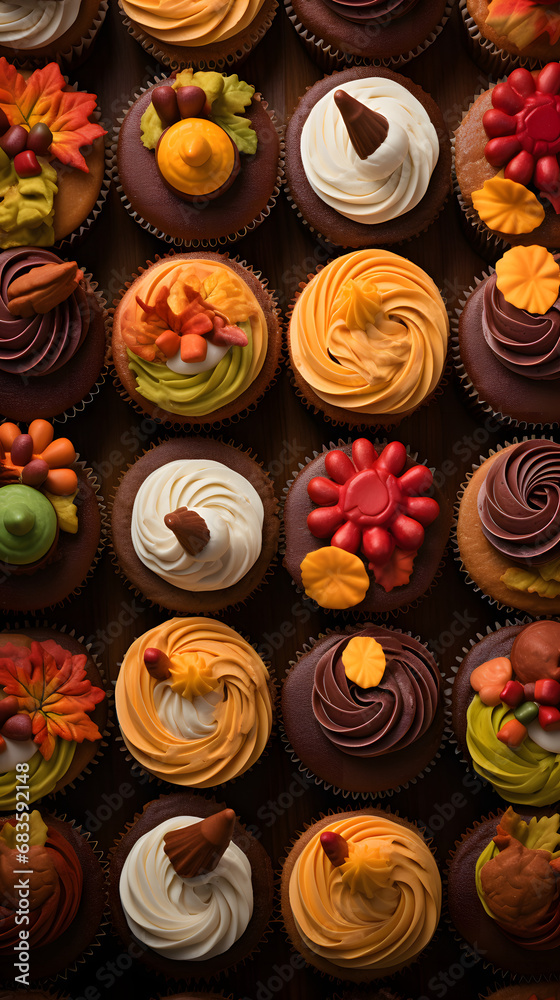Artistic Thanksgiving Cupcakes Artistic Thanksgiving Cupcakes