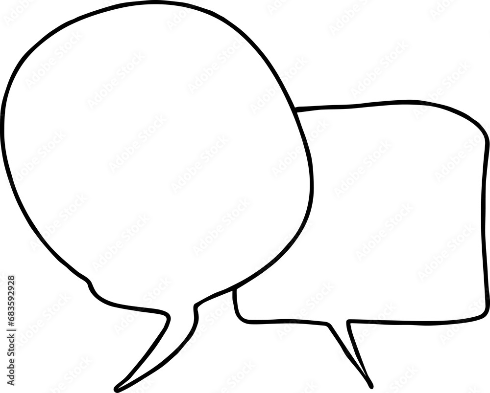 Fototapeta premium Speech Bubble hand drawn