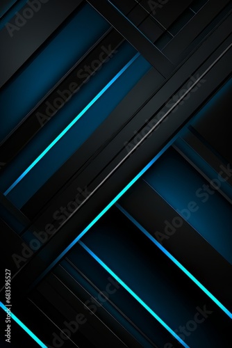 Dark blue abstract concept polygonal tech background.