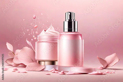 pink packaging for skincare fragrance or toiletry industries Studio banner image