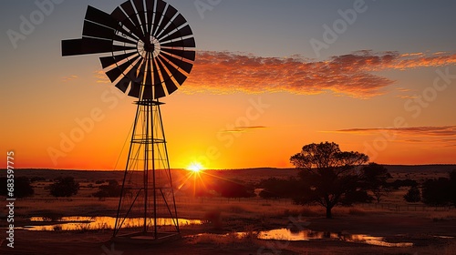 windmill at sunset © Ross