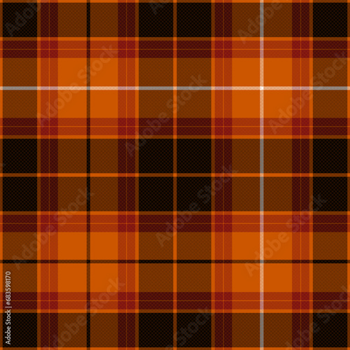 Christmas Plaid Seamless Pattern, Diagonal Gingham Lumberjack Vector Pixel in Black, Maroon, and Orange, Classic Tartan Background Graphic with Herringbone Line Grid