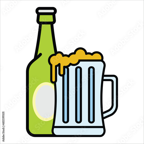 beer icon vector design template