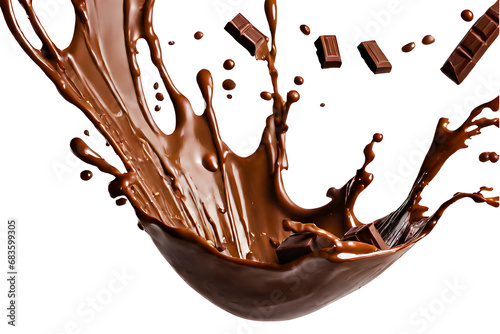 splash effect of chocolate high speed