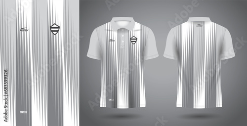 white and gray polo sport sublimation jersey template