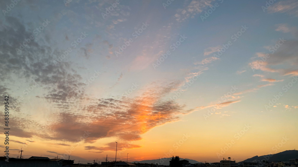 Fototapeta premium 夕日の道