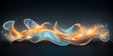 A colorful wavy transparent fabric looking smoke background for web banners  covers . Web Banners Adorned with Transparent Color Waves .