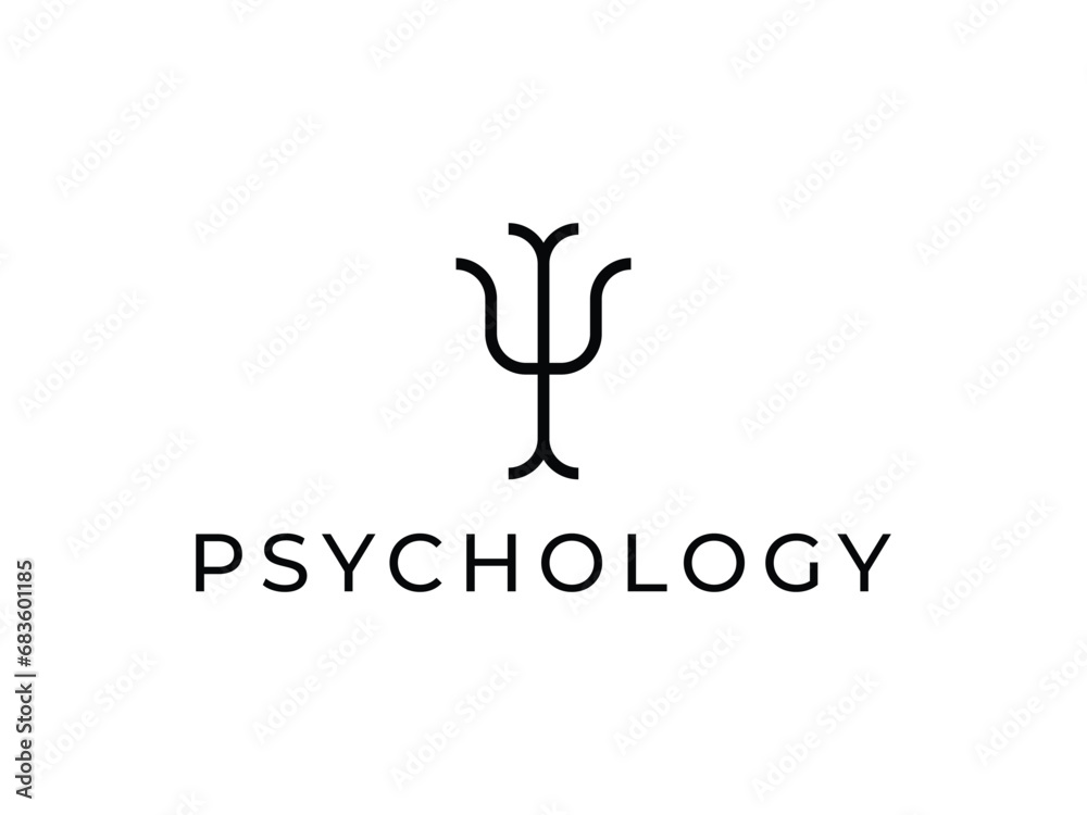 minimal psychology symbol line logo design minimal psychology symbol line logo design