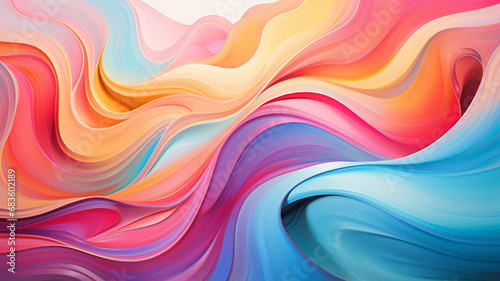 Wave Colorful Background. Generative AI