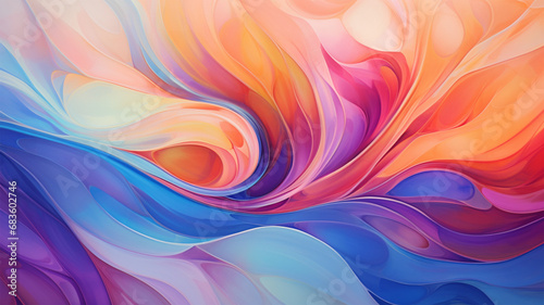 Wave Colorful Background. Generative AI