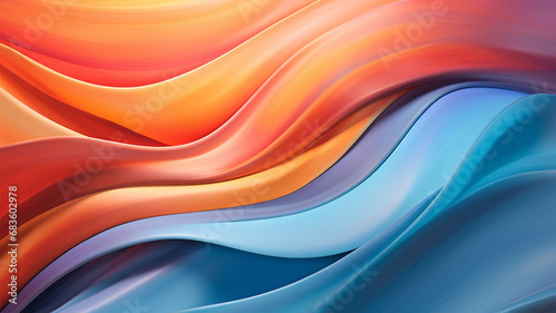 Wave Colorful Background. Generative AI