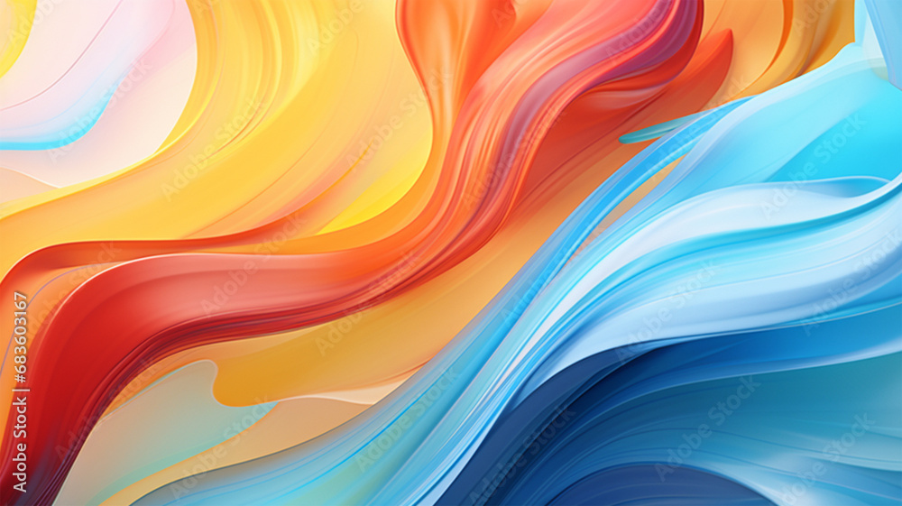 Wave Colorful Background. Generative AI