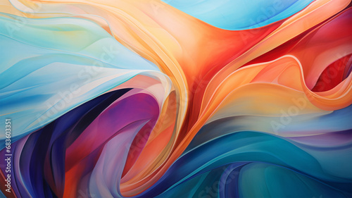 Wave Colorful Background. Generative AI