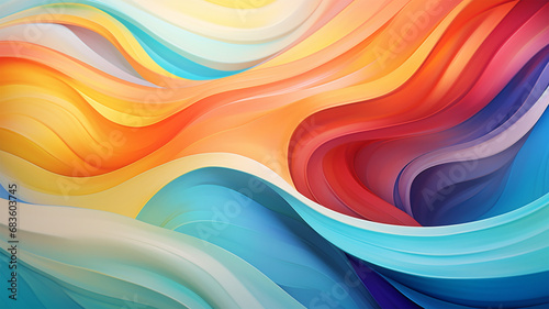 Wave Colorful Background. Generative AI