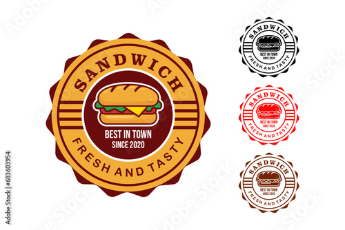 Sandwich logo design vector template