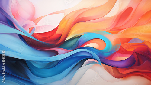 Wave Colorful Background. Generative AI