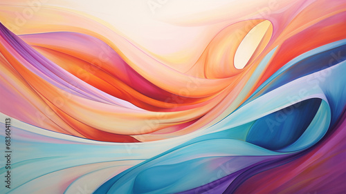 Wave Colorful Background. Generative AI
