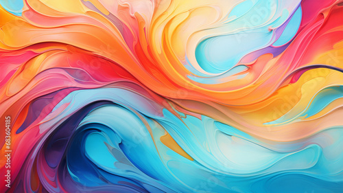 Wave Colorful Background. Generative AI