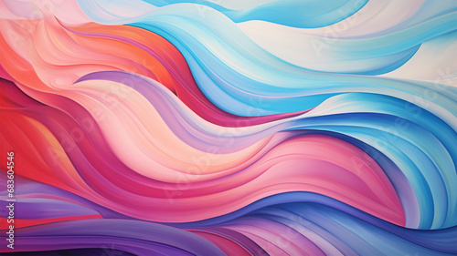 Wave Colorful Background. Generative AI