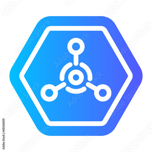 chemical weapon Gradient icon