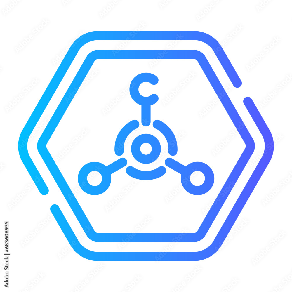 chemical weapon Line Gradient Icon chemical weapon Line Gradient Icon