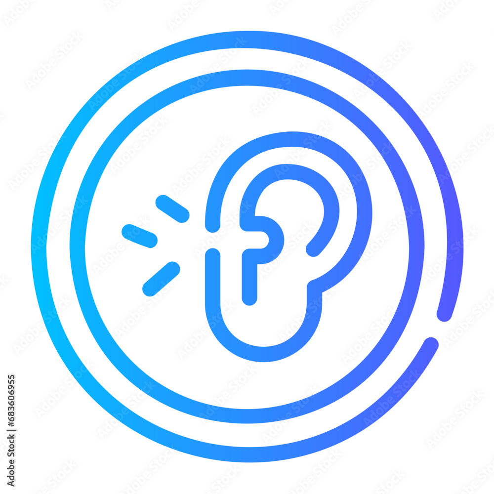 high noise Line Gradient Icon