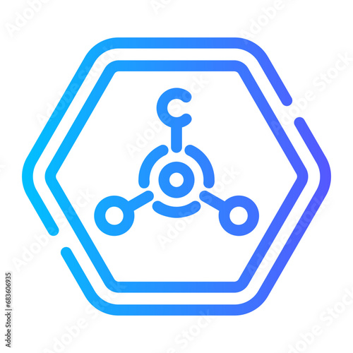 chemical weapon Line Gradient Icon