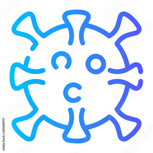 virus Line Gradient Icon