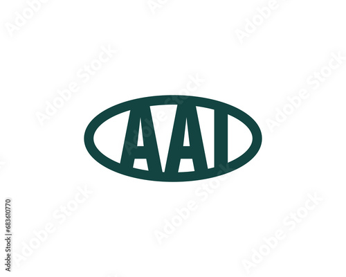 AAI logo design vector template photo