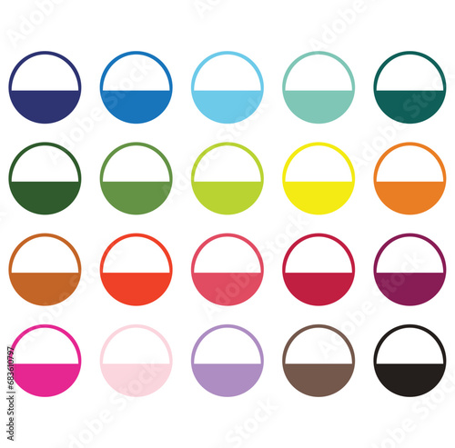 Free Download Half Circle Sticker Design  - GFXLoad