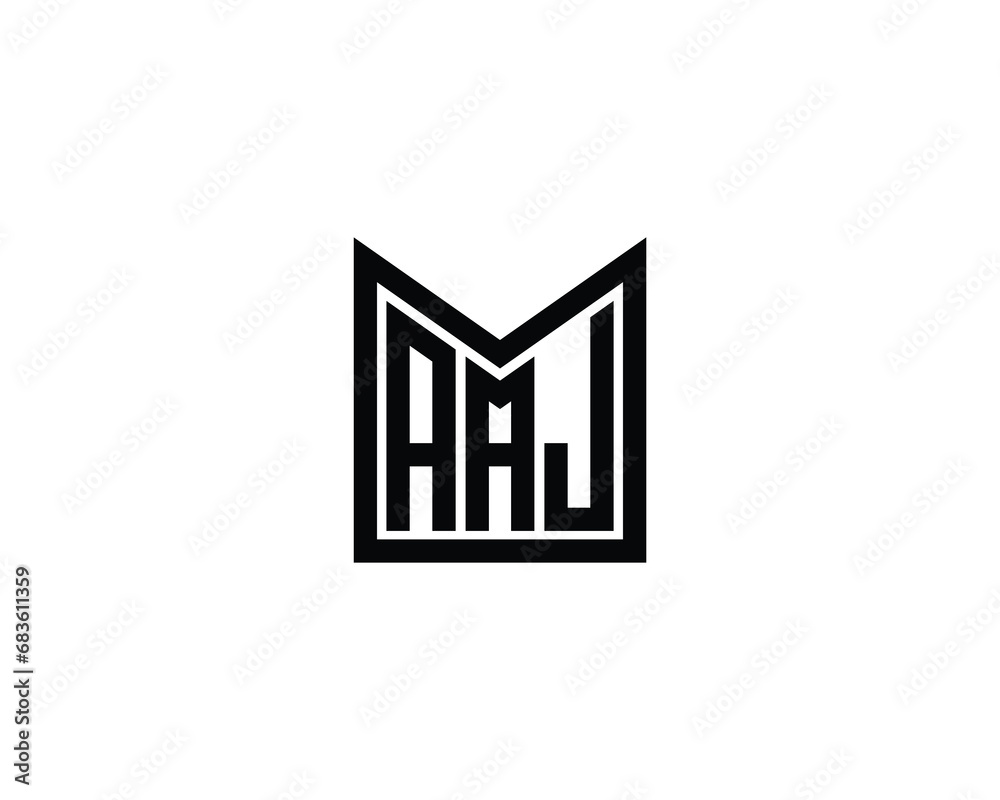 AAJ logo design vector template