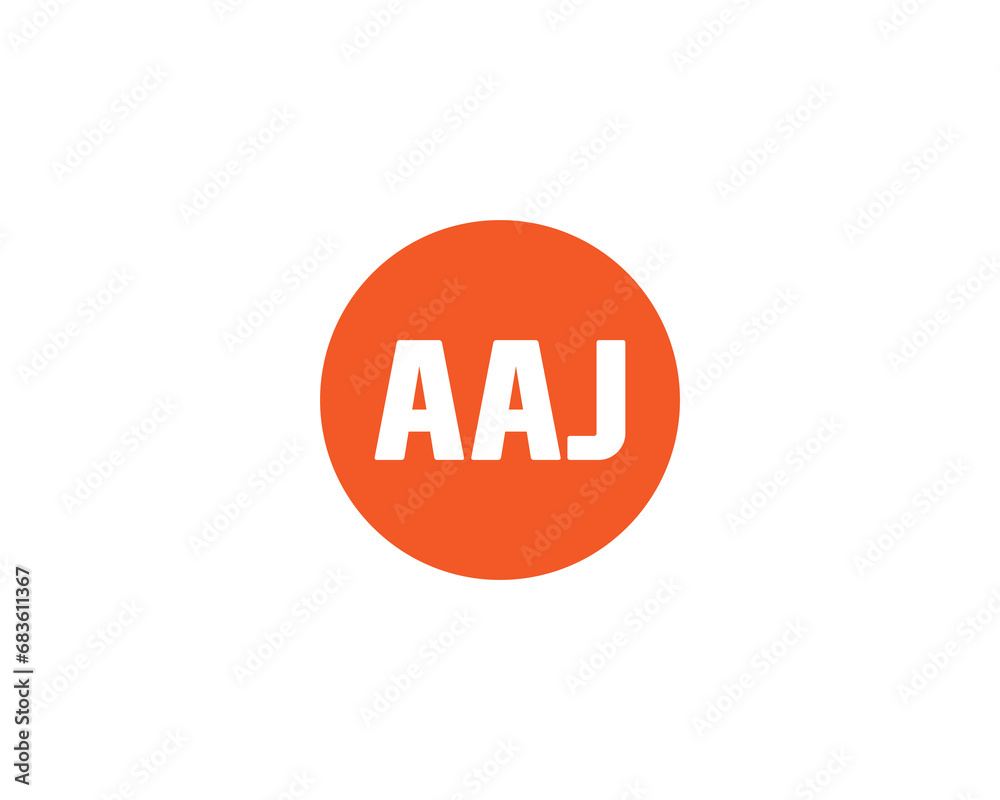 AAJ logo design vector template