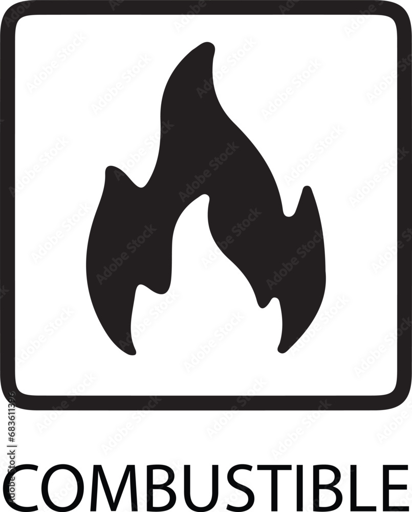 flammable symbol for industrial warning of goods, shipping packages. flammable symbol for industrial warning of goods, shipping packages.