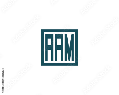 AAM logo design vector template