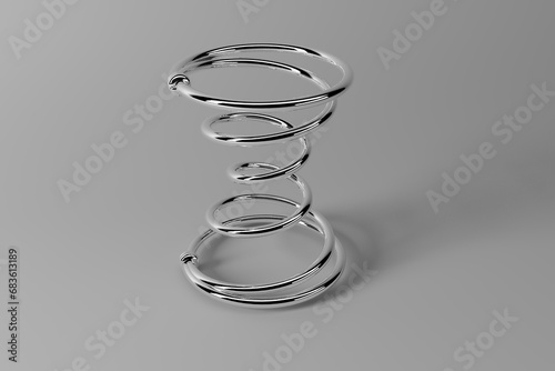 bonnell spring 3d render jumbo coils silver photo