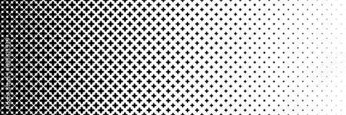 horizontal black halftone of sharp cross and sharp plus design for pattern and background.