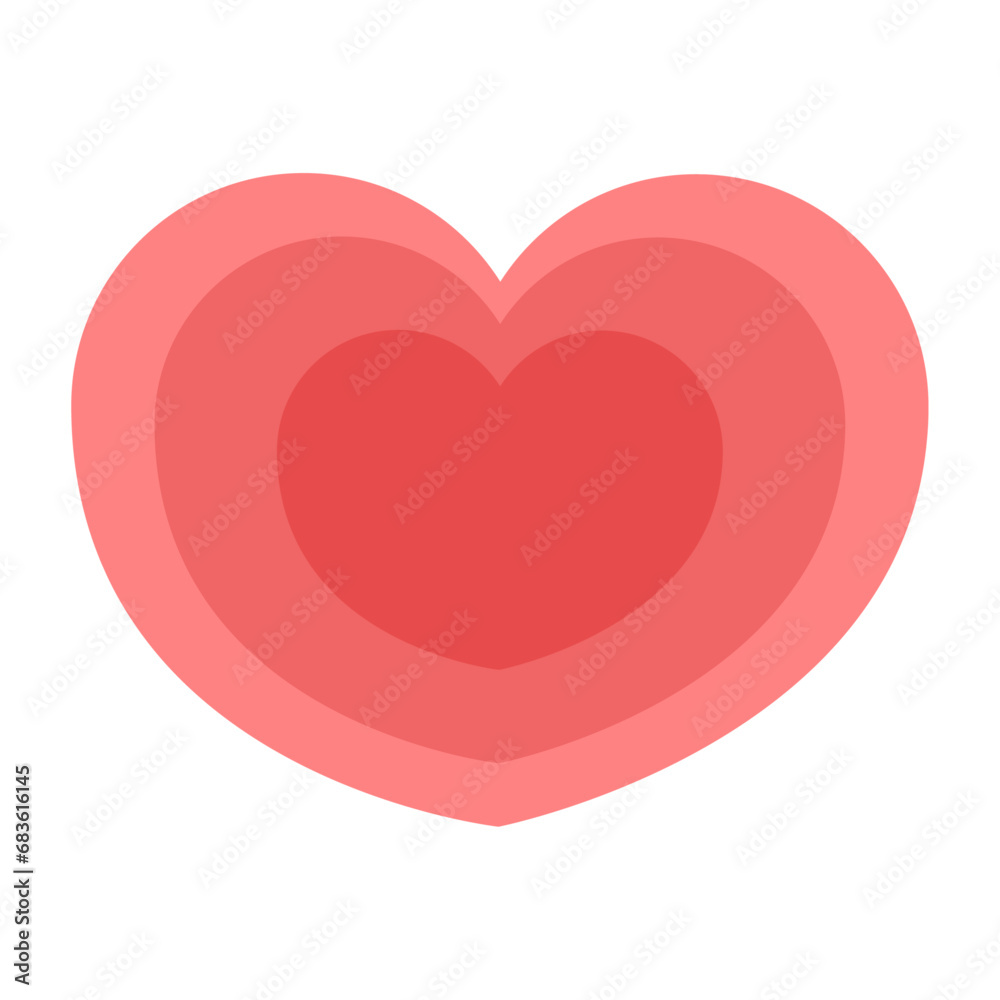 Vector layered heart background design Vector layered heart background design
