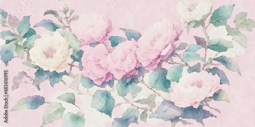 Wallpaper Mural Abstract elegant painting floral illustration Torontodigital.ca